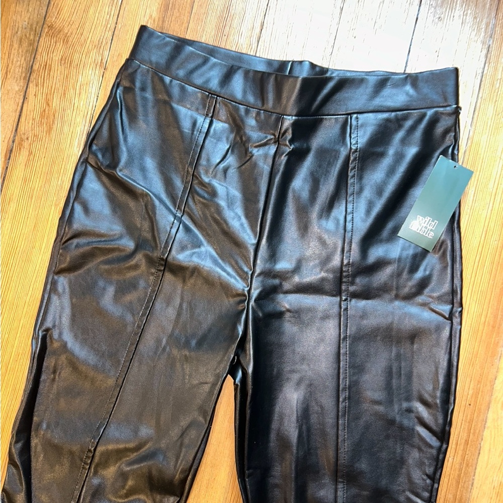 Flare leather pants/leggings